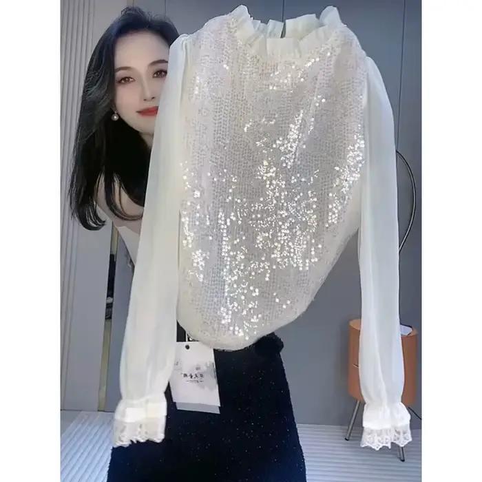 Chemise à paillettes pour femmes