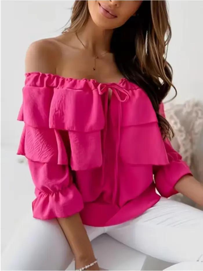 T-shirt Chic à Double Couche pour Femme