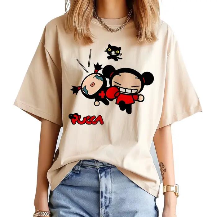 Pucca t shirt femme, manga comique japonais t