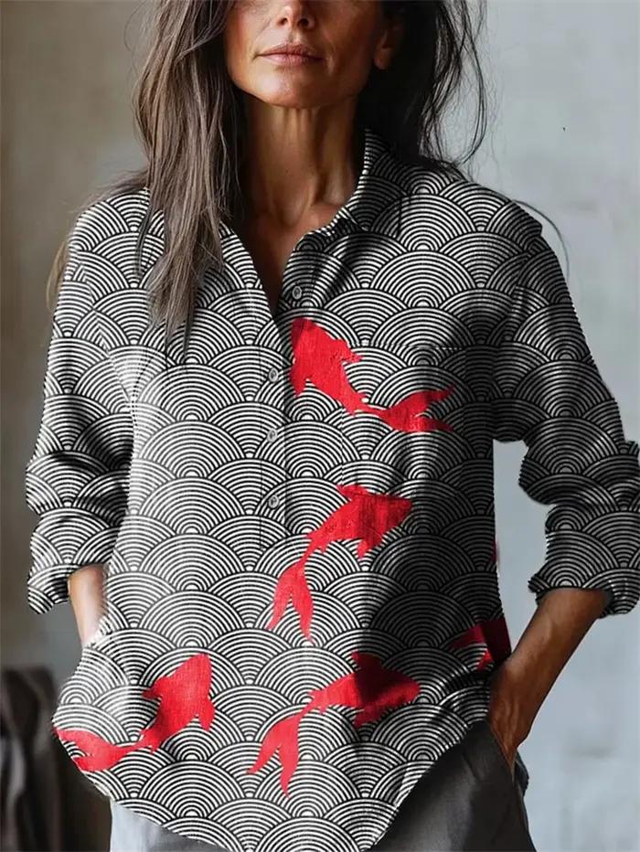 Chemise à manches longues pour femmes