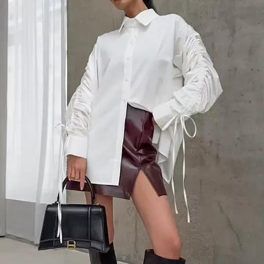 T-shirt blanc en coton pour femmes