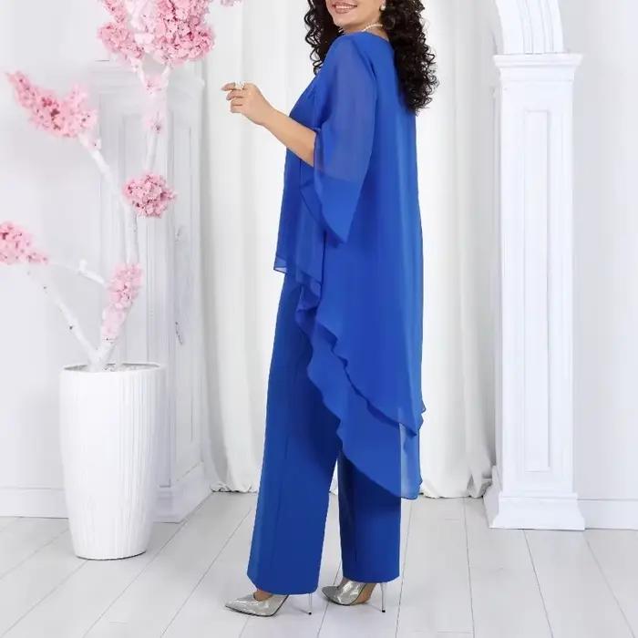 Ensemble haut en mousseline de soie pour femmes