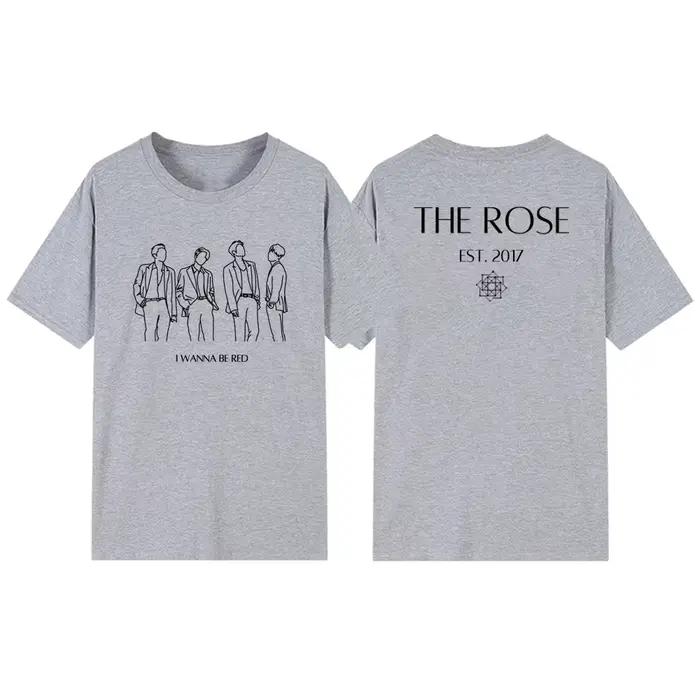 T-shirt manches courtes femme, streetwear, bande de musique coréenne