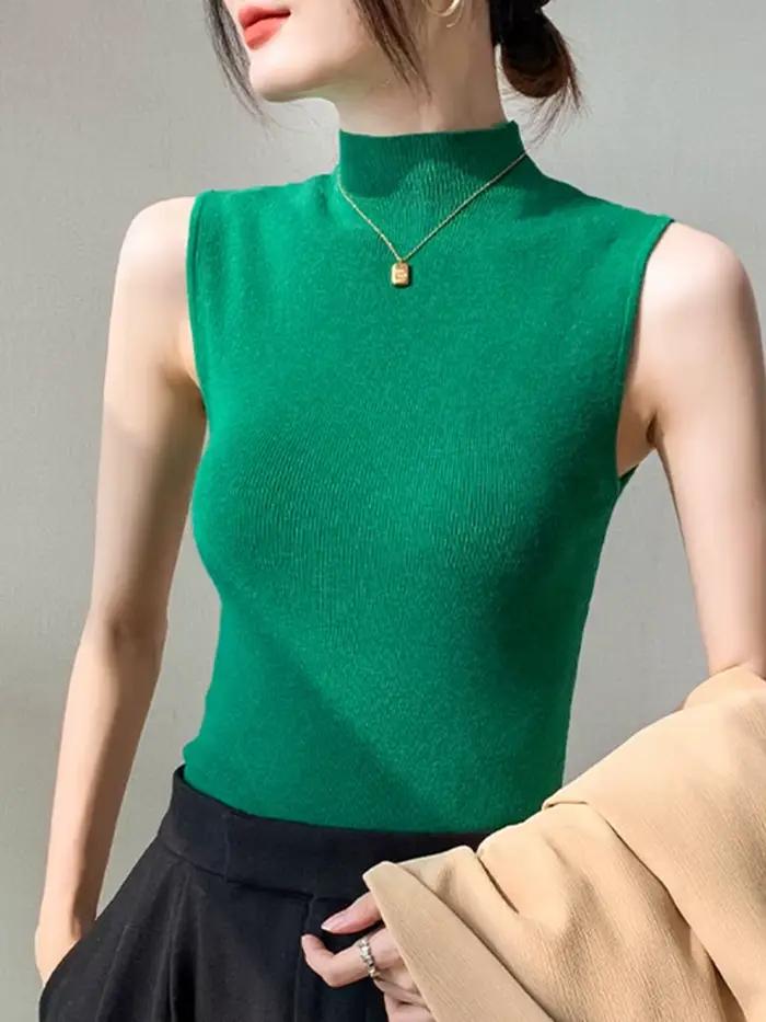 Débardeur tricoté pour femme 2026 – Collection Printemps-Été – Coupe ajustée