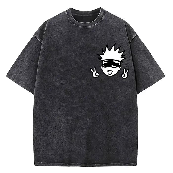 T-shirts Anime Jujutsu Kaisen Gojo Satoru Lavés pour Hommes et Femmes