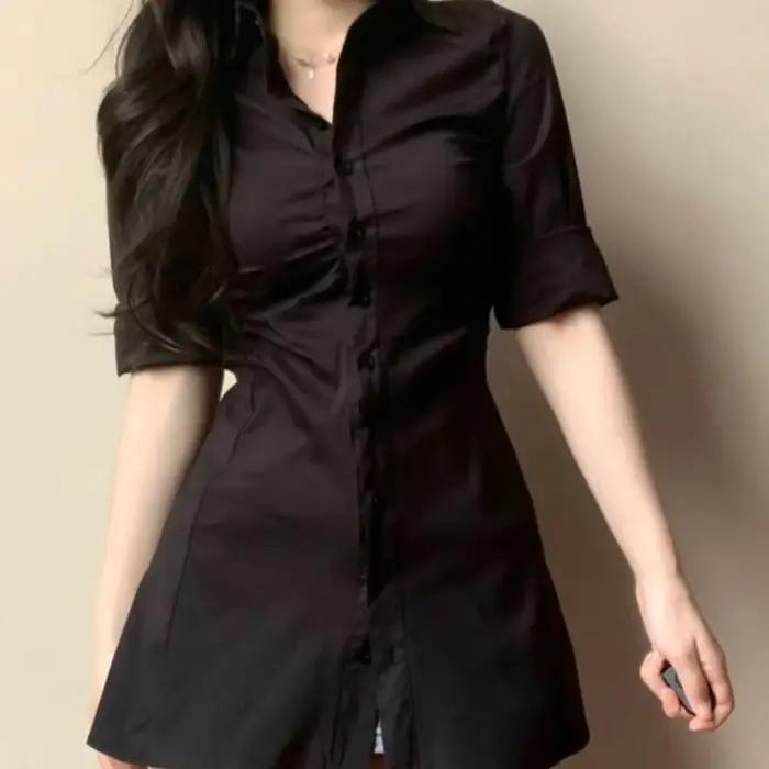 Chemise élégante de style français pour femme