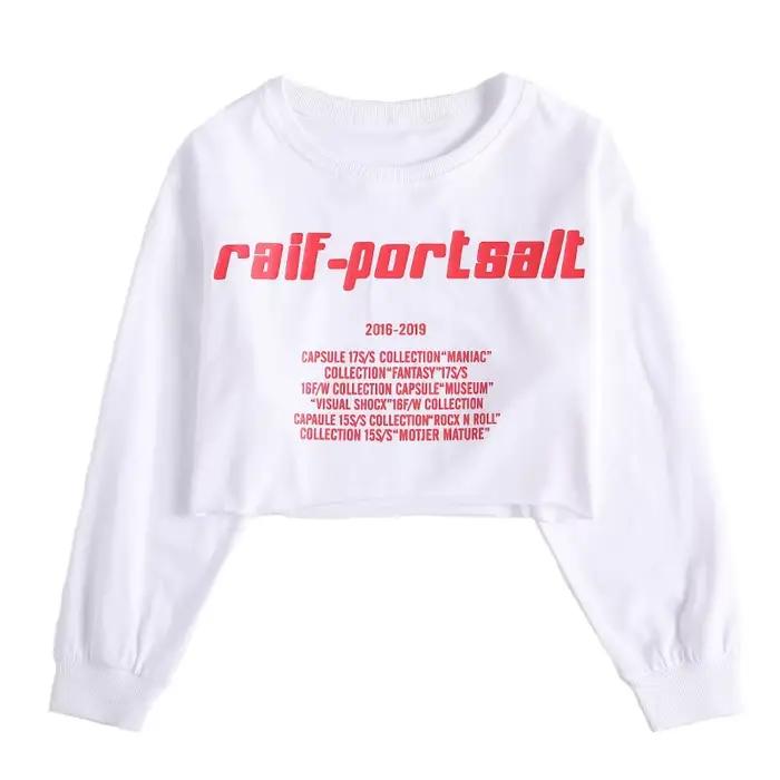 Tops Courts Hip-Hop Pour Filles Style Novelty Haute Qualité Coton Blanc Rouge Violet Occasions Spéciales