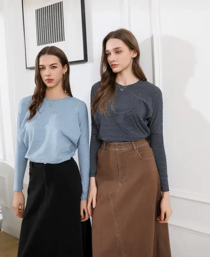 AS 2025 – vêtements amples à manches chauve-souris pour femmes