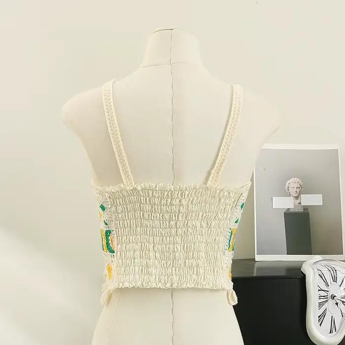 Haut crochet évidé bohème Dancing JL Ants mixte couleur franges pour femmes occasions spéciales