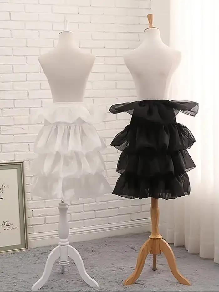 Jupe en synthétique Lolita en forme de cloche avec soutien des fesses robuste et dos cosplay pour femmes, idéale pour les occasions spéciales et le look quotidien