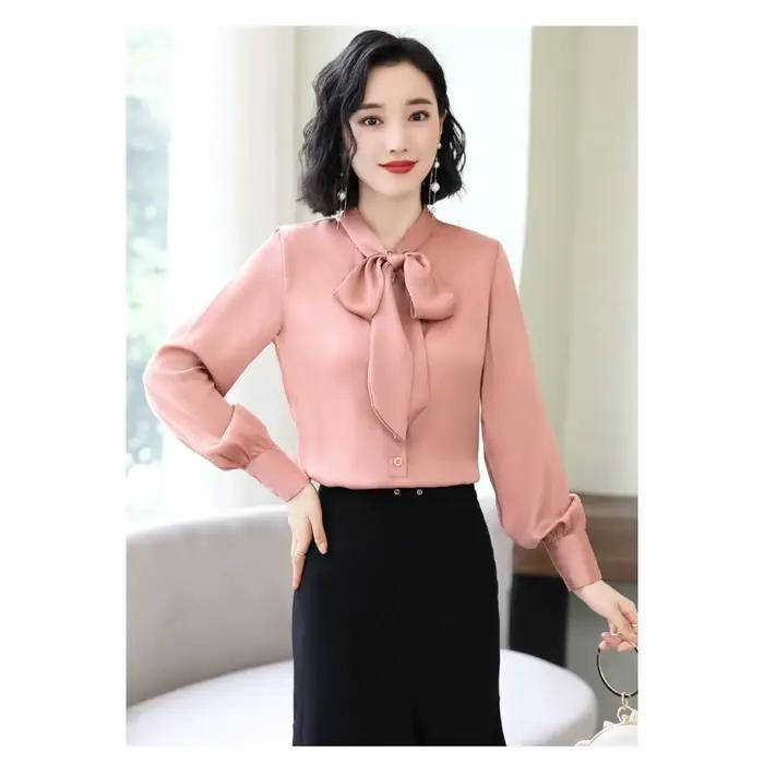Chemise élégante unie en soie