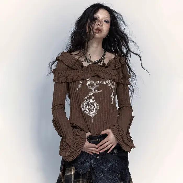 T-shirt noir à épaules dénudées pour femmes
