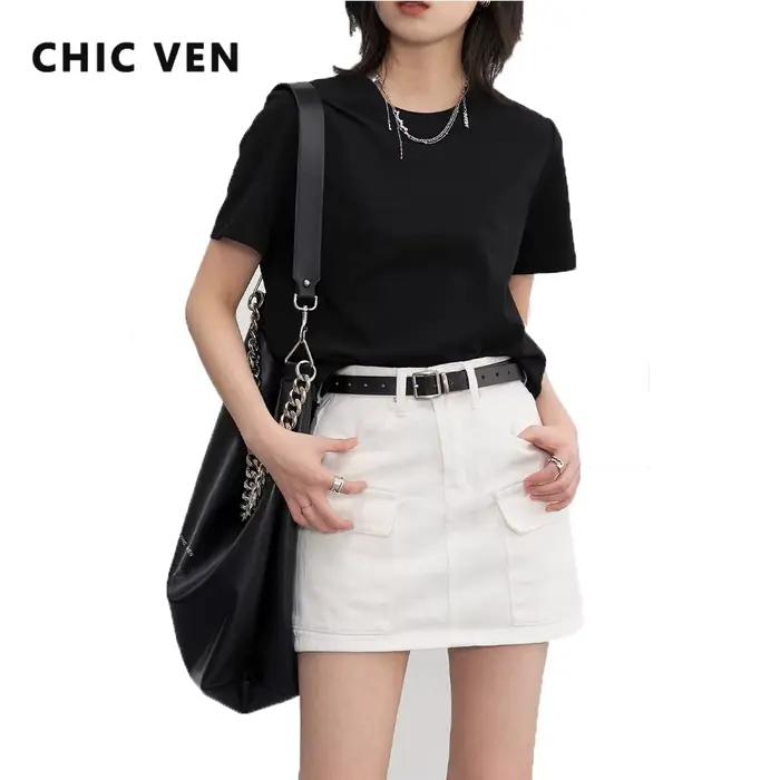 T-shirt féminin décontracté Chic Ven en coton pour femmes occasions estivales et décontractées