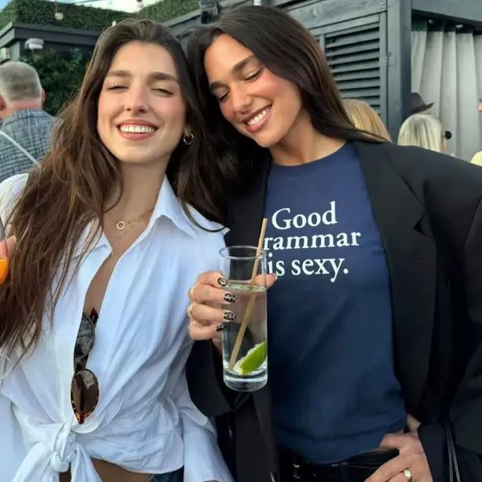 T-shirt femme bleu marine à manches courtes Good Grammar is Sexy motif lettres décontracté et ample pour été et tous les jours