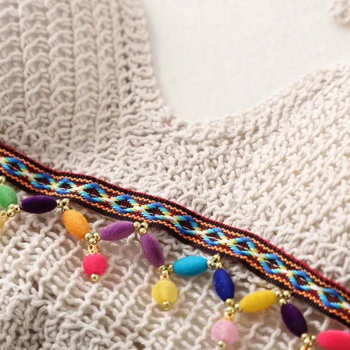 Camisole en fibre de crochet pour femme