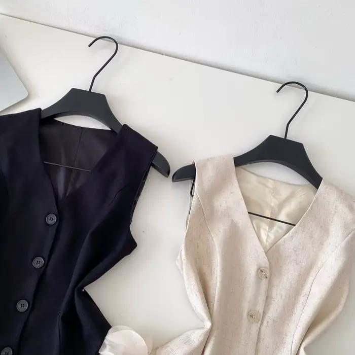 Hauts débardeurs col V kalenmos pour femmes élégants et sexy à volants style camisole coupe slim été 2026 occasions de bureau