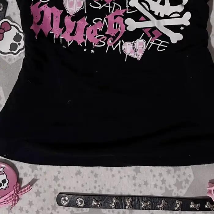 Crop tops style Y2K, t-shirts grunge d'été pour femmes