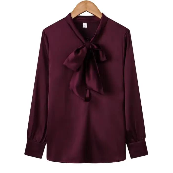 Chemise élégante unie en soie
