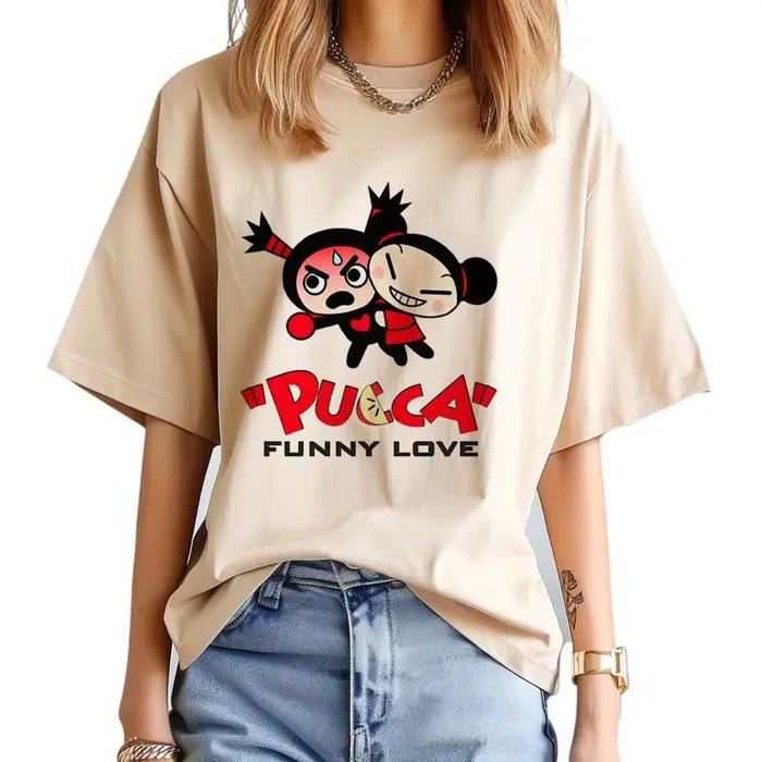 Pucca t shirt femme, manga comique japonais t