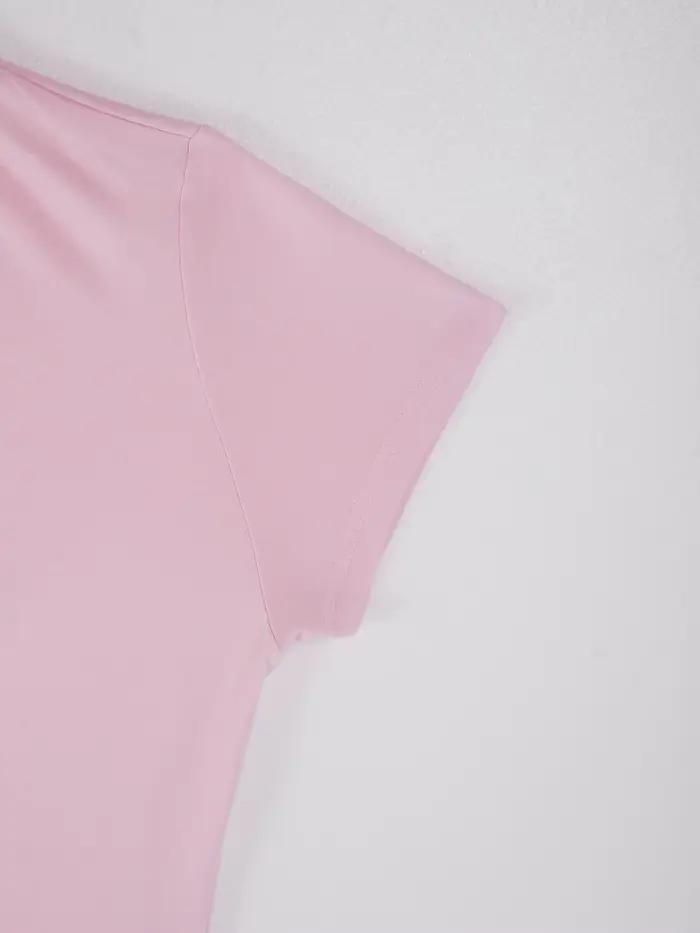 Milfa lettre imprimé femmes culture hauts été col rond doux Streetwear Sexy ajustement mince t-shirts confortable haute élastique vêtements