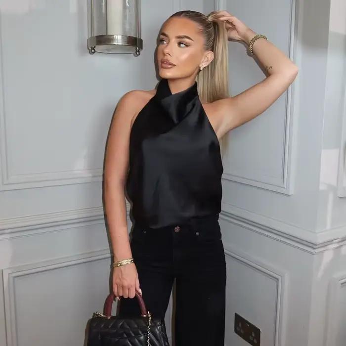 Hauts en satin pour femme