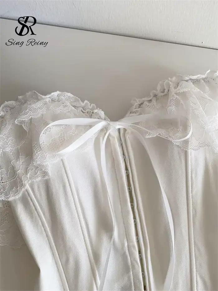SINGREINY Hauts Corset en Dentelle Féminins
