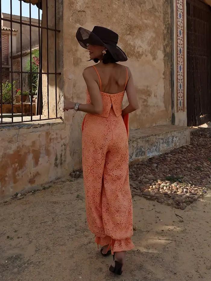 Ensemble 2 pièces Coquette Été 2026 : Haut bustier en dentelle transparente et mini-jupe sirène pour femme – Tenue féminine pour rendez-vous et soirées