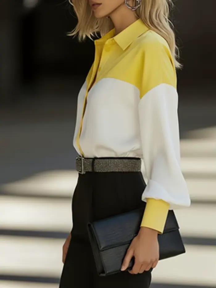 Chemise à manches longues pour femme