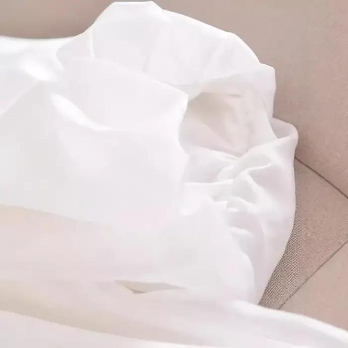 Nouvelle Blouse en Chiffon Légère Style Français Élégant 2024 avec Col Peter Pan – Vêtement d'Été Féminin Tendance