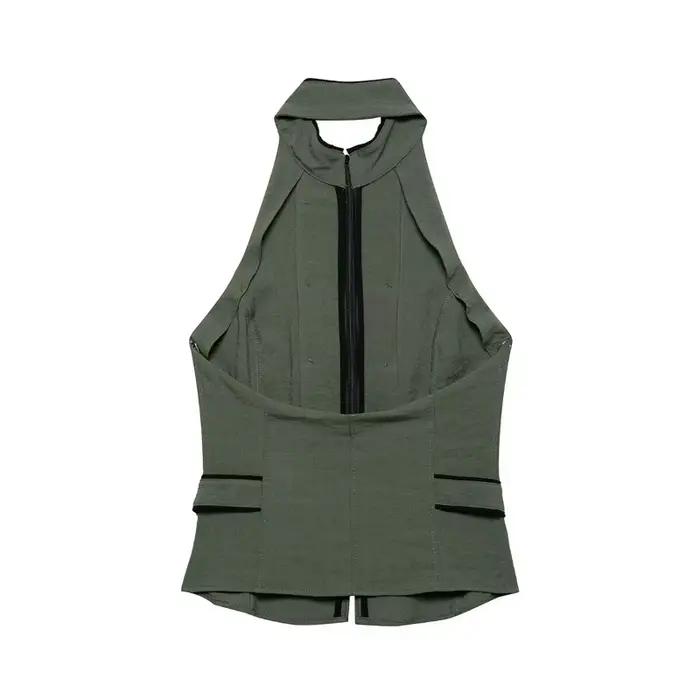 Haut pour femme 2026 Nouvelle mode Été Dos nu Halter Chic Élégant Style Vacances