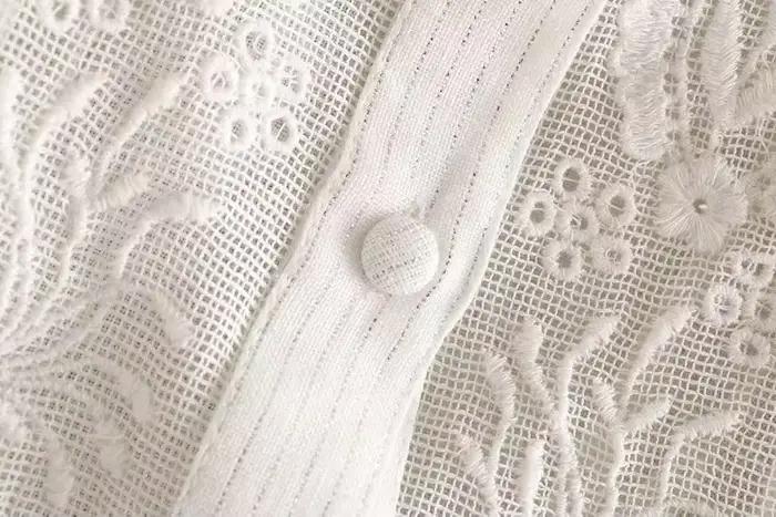 Chemise en dentelle blanche bohème TEELYNN broderie florale pour femmes, style élégant, occassions spéciales et mode printemps été