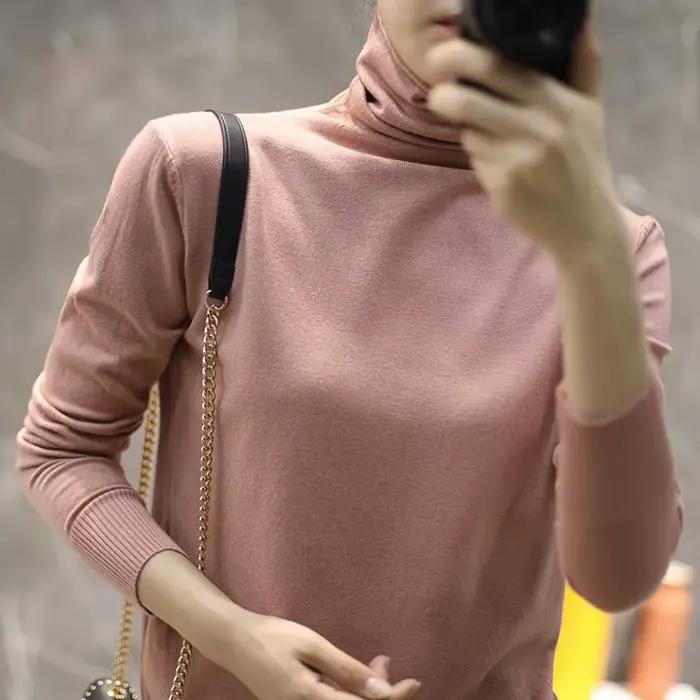 Pull à col roulé pour femme