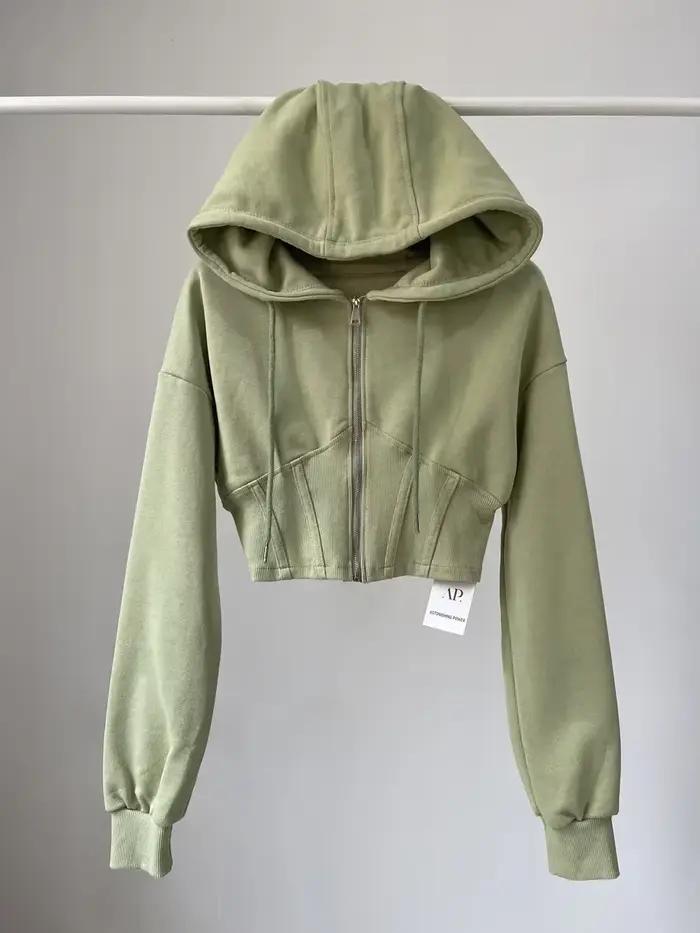 Sweats à capuche courts pour femmes
