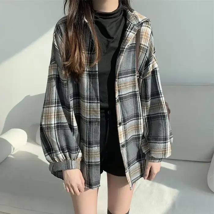 Chemise à carreaux Glutnel pour femme
