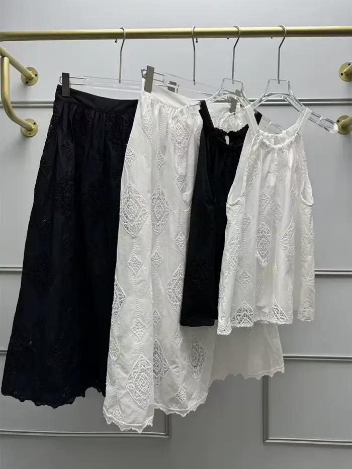 Camisole brodée style bohème pour femme