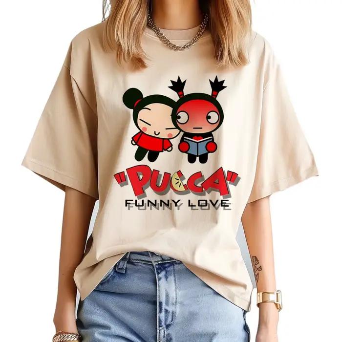 Pucca t shirt femme, manga comique japonais t