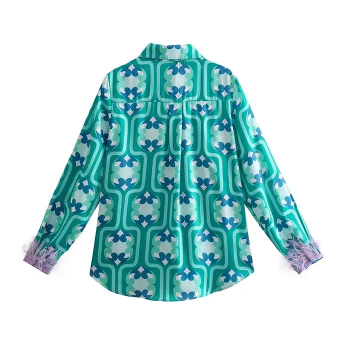Chemise imprimée à la mode pour femmes