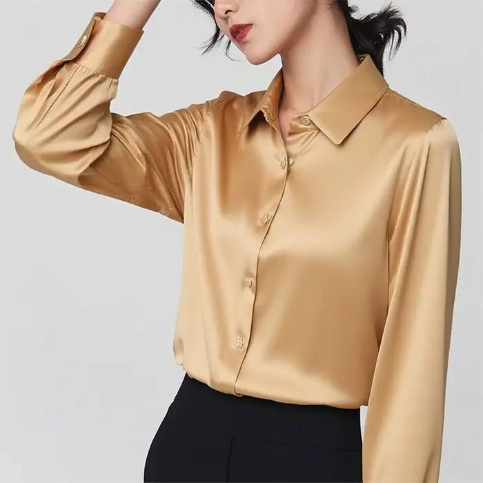 Chemise en soie pour femme