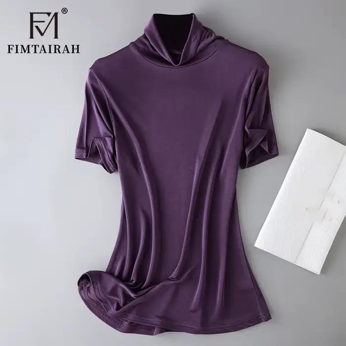 Fimtairah mode soie hauts femmes chemise gilet fond glisse T-shirt minceur