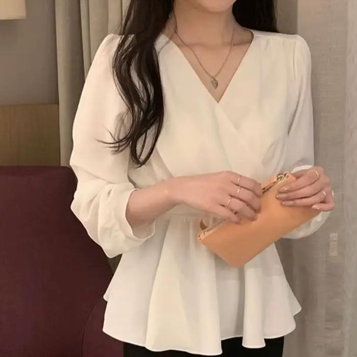 Chemise en mousseline de soie haut de gamme pour femmes