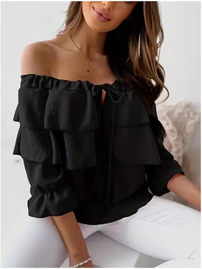T-shirt Chic à Double Couche pour Femme