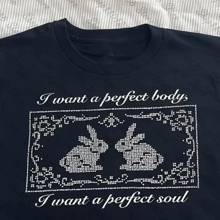 T-shirts imprimés lettres style punk pour femmes