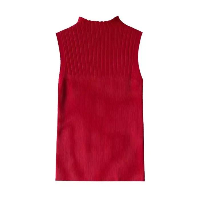 Haut à demi-col roulé pour femme style coréen élégant en polyester pour l'été occassions spéciales 9 couleurs disponibles