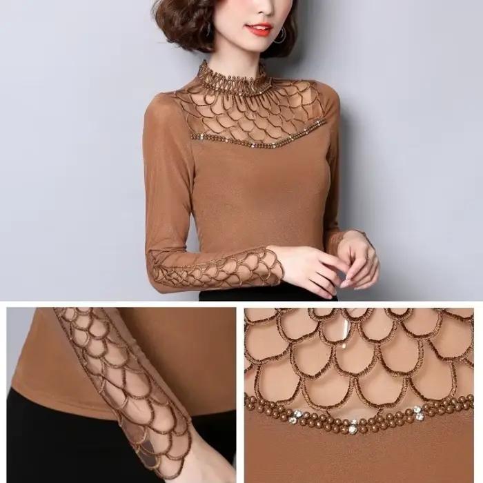 Chemise à manches longues pour femmes