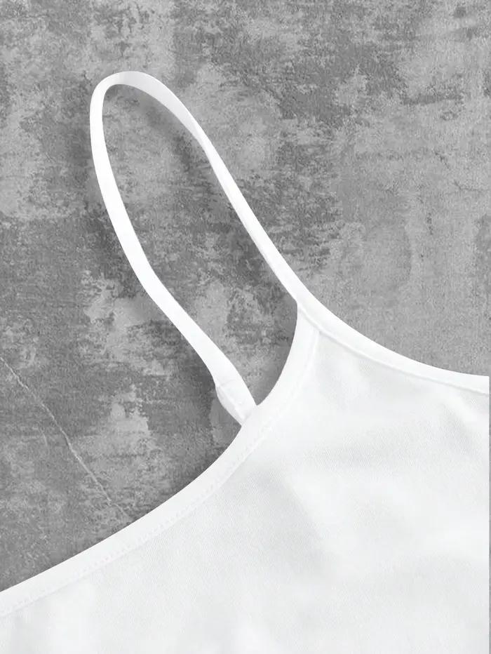 2025 nouveau été femmes sangle haut à la mode impression T-shirt loisirs respirant