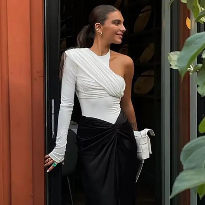Body Femme Taille Haute Sexy Dos Nu Twist Streetwear Élégant Occasions Spéciales