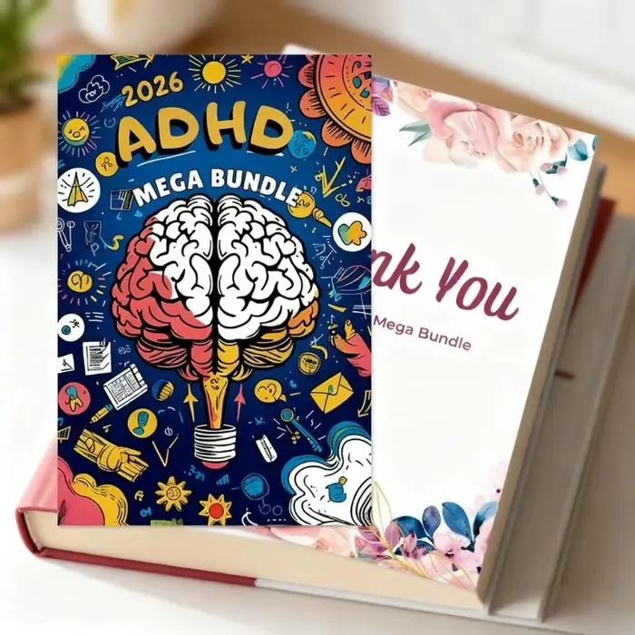 Mega Bundle Planner ADHD 2026 : système d'organisation 7 en 1 pour le point et le bien-être mental