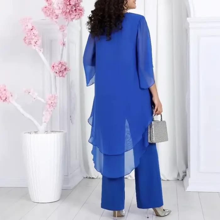 Ensemble haut en mousseline de soie pour femmes