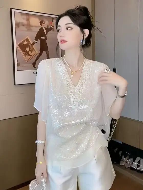 Chemise française en mousseline de soie