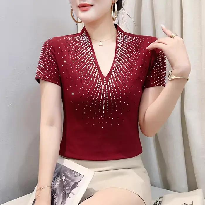 Nouveau T-shirt de luxe d'été pour femme